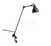 DCW Lampe Gras No 201, lámpara con pinza negra redonda, negro/cobre pulido