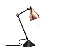 DCW Lampe Gras No 205, lámpara de sobremesa negra, cobre pulido