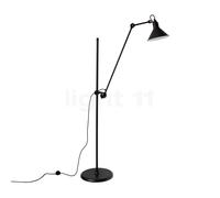 DCW Lampe Gras No 215, lámpara de pie, negro, negro/blanco