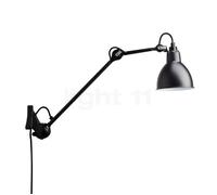 DCW Lampe Gras No 222, lámpara de pared negra, negro/blanco
