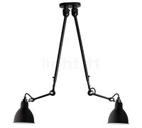 DCW Lampe Gras No 302 Double, lámpara de suspensión, negro