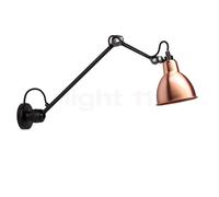 DCW Lampe Gras No 304 L 40, lámpara de pared negra, cobre pulido