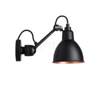 DCW Lampe Gras No 304, lámpara de pared negra, negro/cobre pulido
