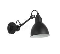 DCW Lampe Gras No 304 SW, lámpara de pared negra, negro/blanco