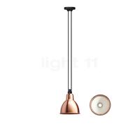 DCW Les Acrobates de Gras No 322 L, lámpara de suspensión, cobre pulido/blanco