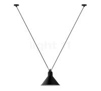 DCW Les Acrobates de Gras No 323 L, lámpara de suspensión cónica, negro/blanco