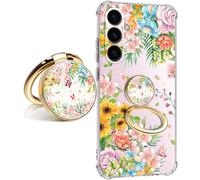 Dcwunk para Samsung Galaxy A36 Case 5G Flores Slim Anti-Dop Shock Protip Protective Soft Shock Proight Clear Phone Protective Covers de 6.64 pulgadas