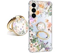 Dcwunk para Samsung Galaxy A56 Case 5G Flores Slim Anti-Dop Shock Protip Protective Soft Shock Protido Clear Phone Protective 6.6 pulgadas para mujer