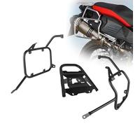 DCXXAN Soporte para alforjas de Motocicleta, Color Plata, para baúl Trasero, Color Negro, Compatible con para BMW F800GS 2009 2010 2011 2012 2013 2014 2015 2016 2017.