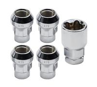 DCXXAN Tuercas de Rueda Plateadas de 5 Dientes M14 x 1,5 para S-MAX y Mondeo.