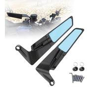 DCYBDL 2 Piezas Retrovisores Moto para Suzuki Impulse 2008-2011, Ajustables Giratorios Espejos Laterales Aerodinámicos con Vidrio Azul Antideslumbrante