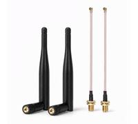 DCYQAIN Paquete de 2 antenas LoRa de 868 MHz, 3dBi omnidireccional SMA macho LoRaWAN con cables de extensión IPEX de 15 cm para Meshtastic, placas OLED LoRa ESP32 y dispositivos IoT