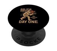 DD-214 Bebida Energética Veterano Libertad Día Uno PopSockets PopGrip Adhesivo