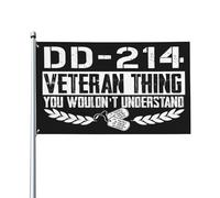 Dd-214 Es cosa de veteranos que no entenderías Bandera Orgullo de veterano Banderas patrióticas de 3x5 Letrero de jardín Pancartas
