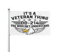 Dd-214 Es cosa de veteranos que no entenderías Bandera Orgullo de veterano Banderas patrióticas de 3x5 Letrero de jardín Pancartas