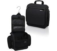 DD D&D Wanderlust D&D - Neceser Colgante de Viaje para Hombres y Mujeres, Kit Organizador de cosméticos, Maquillaje y artículos de tocador con 10 Compartimentos, Negro, L, Negro Azabache