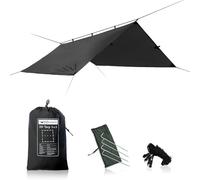 DD Hammocks - Toldo resistente y ligero (3 x 3 m), negro azabache