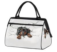 Ddachshund - Bolsa de viaje para perros salchicha, para mujeres, hombres, niños, niñas, fin de semana, para noche, 24 L, para deportes, gimnasio, yoga, color, Big, Organizador de bolsas