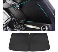 DdaiXQ parasoles de Parabrisas para Mitsubishi Space Star 2nd Gen 2017-2024, Plegable Protección UV Reflector de Calor Cubierta de Parabrisas Protector Solar,Black/A