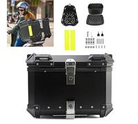 Ddasam Baul Moto Motocicleta topcase para Cascos, Baúl Moto, Universal baúl de Moto Scooter Maleta, Impermeable,Caja de Motocicleta con Cerradura de Seguridad/Respaldo y Placa de Montaje, A65L