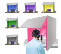 Ddasam Cabina Insonorizada Vocal Ligero Portátil, paneles acusticos, espuma acustica,estudio de grabación musical, plegable, montaje en soporte, espuma absorbente de sonido súper