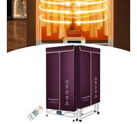 Ddasam DdasamMáquina de secar Ropa, secador de Ropa electrico portatil, Armario secador de Invierno 2200w Armario secador de Aire Caliente,silencioso e Independiente, termostático, Plegable