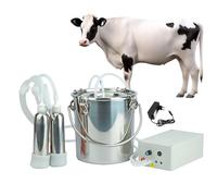 Ddasam Ordeñadora de cabras, Máquina de Ordeñar Portátil de Vacas de Cabra Hogar, Ordeñadora Al Acero Inoxidable con Bomba Pulso Vacío, Vaca Lechera Oveja Cabra Equipo De Ordeño Automático