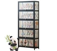 Ddasam Vitrinas para Salon,Vitrina de Cristal de pie, Vitrina, Vitrina Curio, estanterías con Puerta acrílica, coleccionables, Organizador de Juguetes, estantería y estantería de exposición