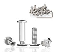 ddckj 40 Piezas Tornillo Union Muebles Acero Inoxidable A2 V2a Tuerca de Manguito M4 x 20 Tornillos M4 x 10 para Armarios y Ensamblaje de Muebles