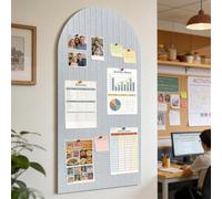 ddckj Tablón de Anuncios de Fieltro Corcho Pared Grande 80 x 40 cm Autoadhesivo Pizarra Corcho para Pared de Fieltro Decorativo para Oficina, Hogar y Dormitorio Infantil Gris Lunar