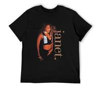 dddddtttDDD DSTI Vintage Janet Jackson World Tour T-Shirt, Funny Vintage Gift for Her Him All ... Black Black