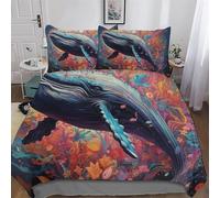 DDDFRTYY The Ballena - Funda nórdica con funda de almohada (135 x 200 cm)