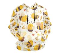 DDDIYEU Abejas Amarillas Alegres Sudadera con Capucha Sudaderas Deportivas con Estampado 3D Impresión Camisa de Entrenamiento para Niñas Niños Adolescente