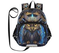 DDDIYEU BúHo Azul De Lujo Mochila Divertida para Niños Pequeños con Orejas,Mini Bolso de Hombro,Lindo Mochilita para Niños