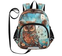 DDDIYEU BúHo Floral Acuarela Mochila Divertida para Niños Pequeños con Orejas,Mini Bolso de Hombro,Lindo Mochilita para Niños