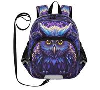 DDDIYEU BúHo PúRpura De Lujo Mochila Divertida para Niños Pequeños con Orejas,Mini Bolso de Hombro,Lindo Mochilita para Niños