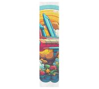 DDDIYEU Cohete Azul Volando Cielo Vibrante Skateboard Griptape Antideslizante Autoadhesivo Longboard Pegatinas de Agarre Griptapes 9x33in,44x10in(1pcs)