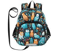 DDDIYEU Dibujos Animados Lindos Osos Polares Mochila Divertida para Niños Pequeños con Orejas,Mini Bolso de Hombro,Lindo Mochilita para Niños