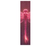 DDDIYEU LibéLula Roja Rosa Brillante Skateboard Griptape Antideslizante Autoadhesivo Longboard Pegatinas de Agarre Griptapes 9x33in,44x10in(1pcs)