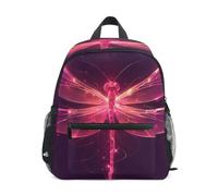 DDDIYEU LibéLula Rosa Brillante Oscuro Mochila para Preescolar Toddler Kids Estudiante Mochilas para Infantiles 2-7 Años Niñas Niños