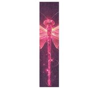 DDDIYEU LibéLula Rosa Brillante Oscuro Skateboard Griptape Antideslizante Autoadhesivo Longboard Pegatinas de Agarre Griptapes 9x33in,44x10in(1pcs)