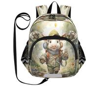 DDDIYEU Linda Vaca Acuarela Mochila Divertida para Niños Pequeños con Orejas,Mini Bolso de Hombro,Lindo Mochilita para Niños