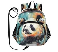 DDDIYEU Panda Gigante Acuarela Mochila Divertida para Niños Pequeños con Orejas,Mini Bolso de Hombro,Lindo Mochilita para Niños