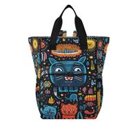 DDDIYEU PequeñOs Leones DiversióN Colorido Abstracto Mochilas de Pañales para Gran Capacidad Pañal Bolso Mochila para Viajar al Aire Libre Mamá y Papá