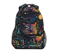 DDDIYEU PequeñOs Tigres Universo Oscuro Mochila de Estudiantes Hombro Mochilas para Viajes Escolar Niños Niñas