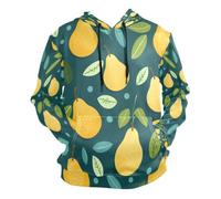 DDDIYEU Peras Amarillas Alegres BotáNicos Sudadera con Capucha Sudaderas Deportivas con Estampado 3D Impresión Camisa de Entrenamiento para Niñas Niños Adolescente