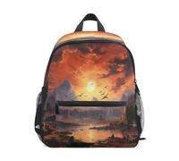 DDDIYEU Pinturas Al óLeo PáJaros Voladores Mochila para Preescolar Toddler Kids Estudiante Mochilas para Infantiles 2-7 Años Niñas Niños