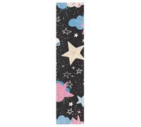 DDDIYEU Rosa Estrellas Lindo Cielo Nocturno Skateboard Griptape Antideslizante Autoadhesivo Longboard Pegatinas de Agarre Griptapes 9x33in,44x10in(1pcs)