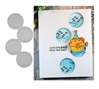 DDeehs - 4 troqueles met licos con borde redondo para marcos, plantillas de corte con borde de flores para lbumes de recortes, papel decorativo