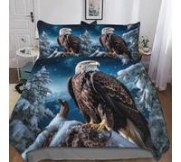 DDFRTYY Adler Juego de ropa de cama de 3 piezas, funda nórdica y funda de almohada, para niños y niñas, dormitorio, microfibra, ropa de cama doble (200 x 200 cm)